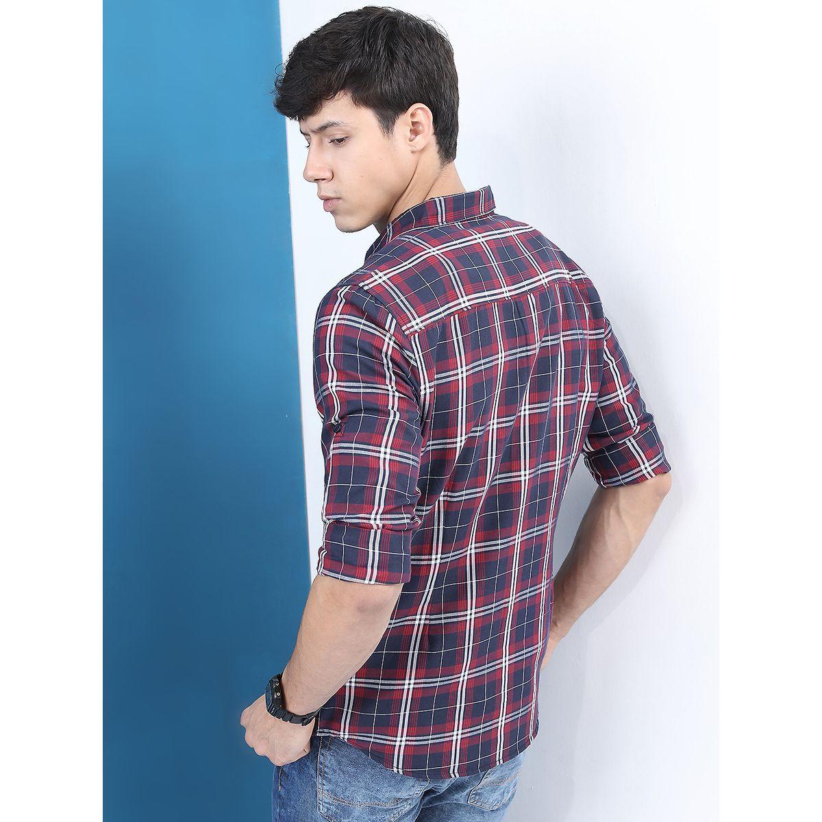قميص كاروهات بقصة سليم فت هايلاندر × ستايلي-men-clothing-shirts-image-3