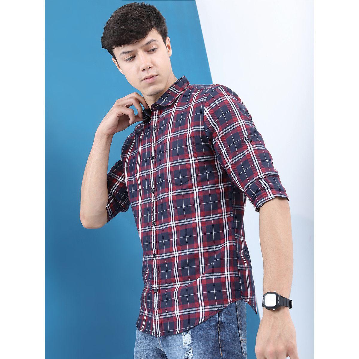 Highlander X Styli Checked Slim Fit Casual Shirt-men-clothing-shirts-image-4