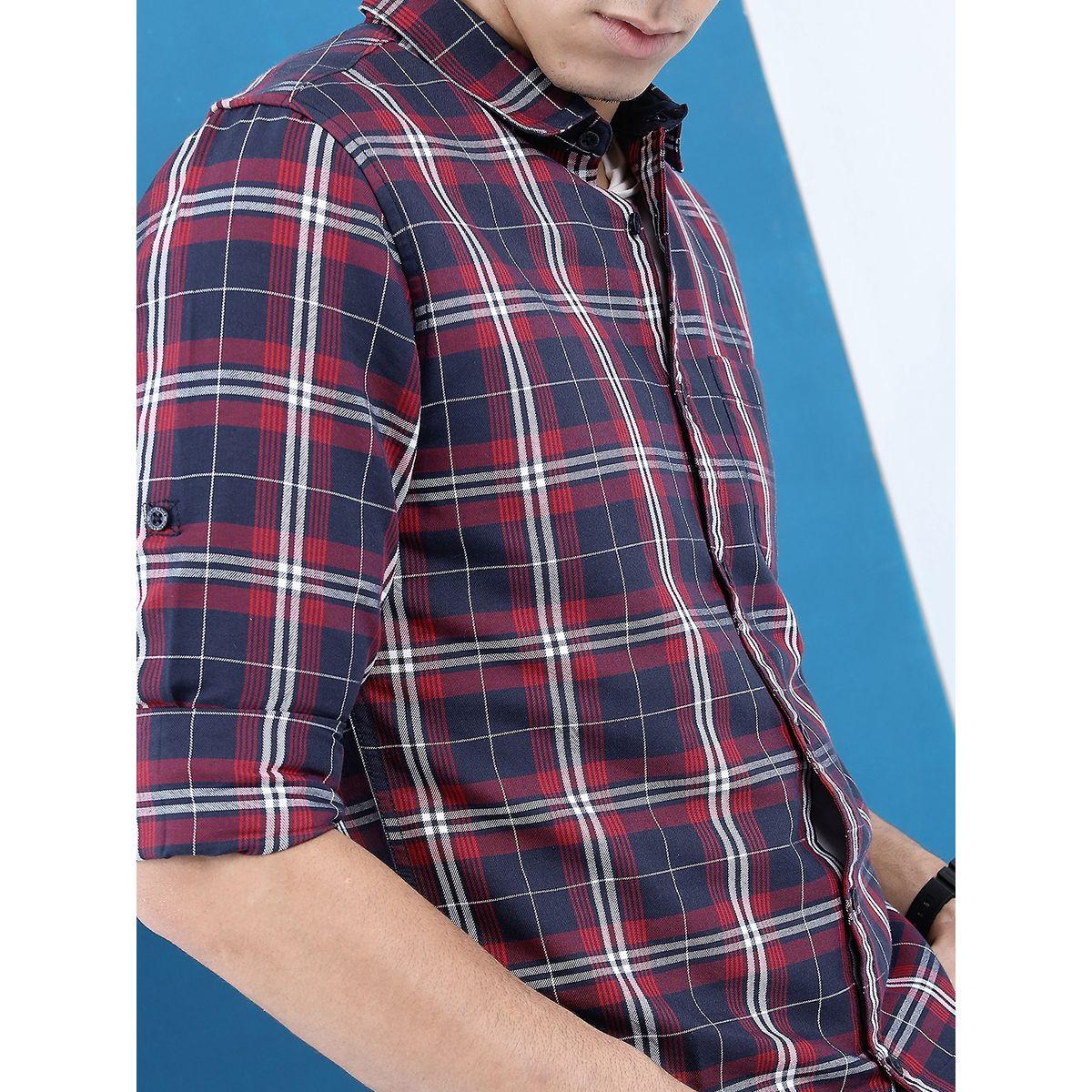 Highlander X Styli Checked Slim Fit Casual Shirt-men-clothing-shirts-image-5