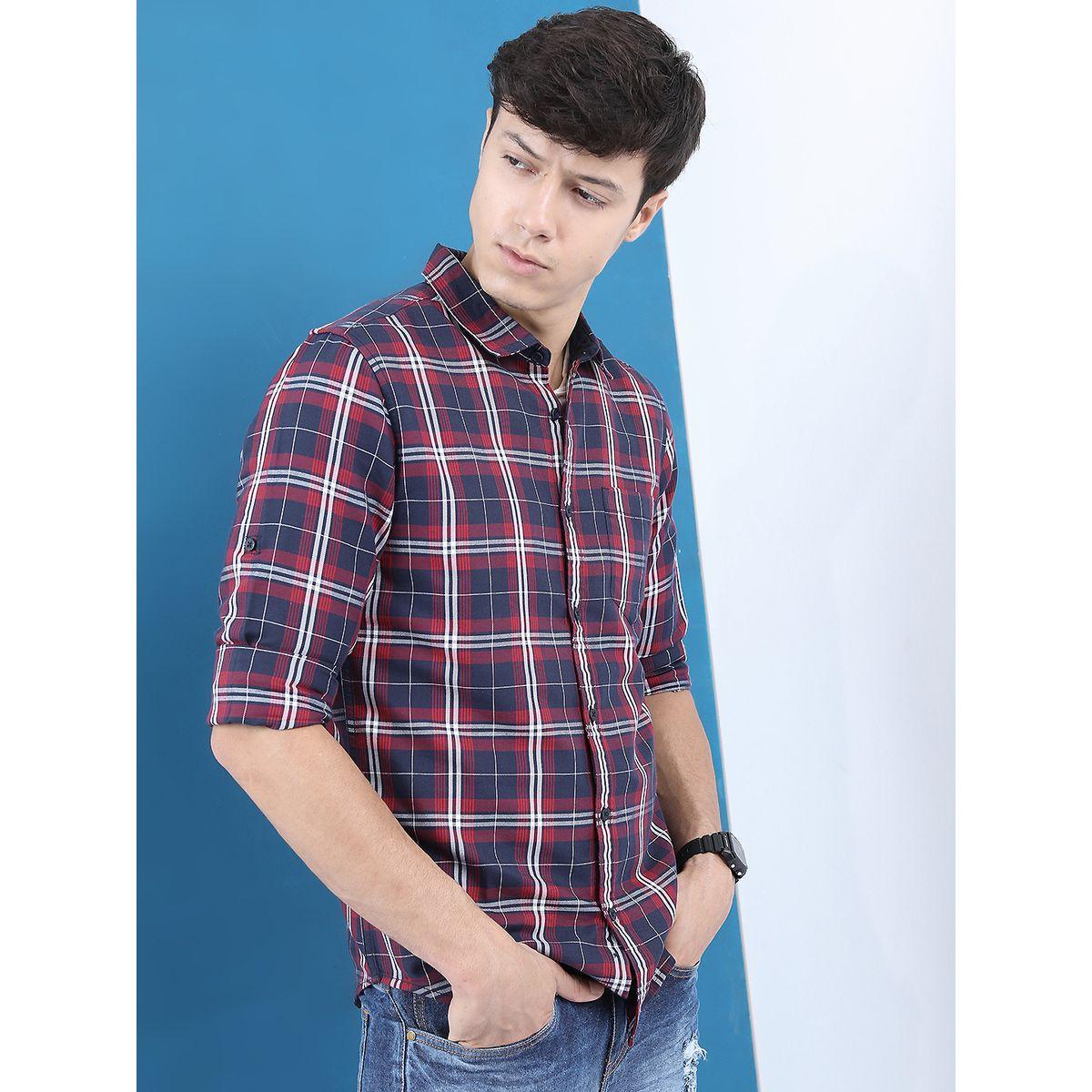 Highlander X Styli Checked Slim Fit Casual Shirt-men-clothing-shirts-image-6