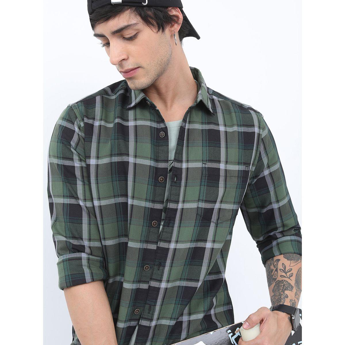 قميص كاروهات بقصة سليم فت هايلاندر × ستايلي-men-clothing-shirts-image-1