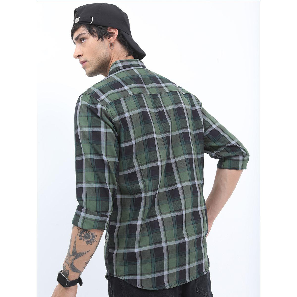 Highlander X Styli Checked Slim Fit Casual Shirt-men-clothing-shirts-image-3