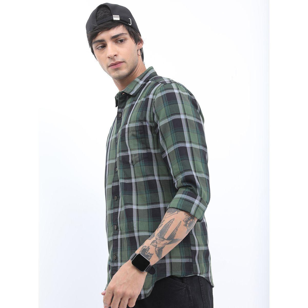 Highlander X Styli Checked Slim Fit Casual Shirt-men-clothing-shirts-image-4