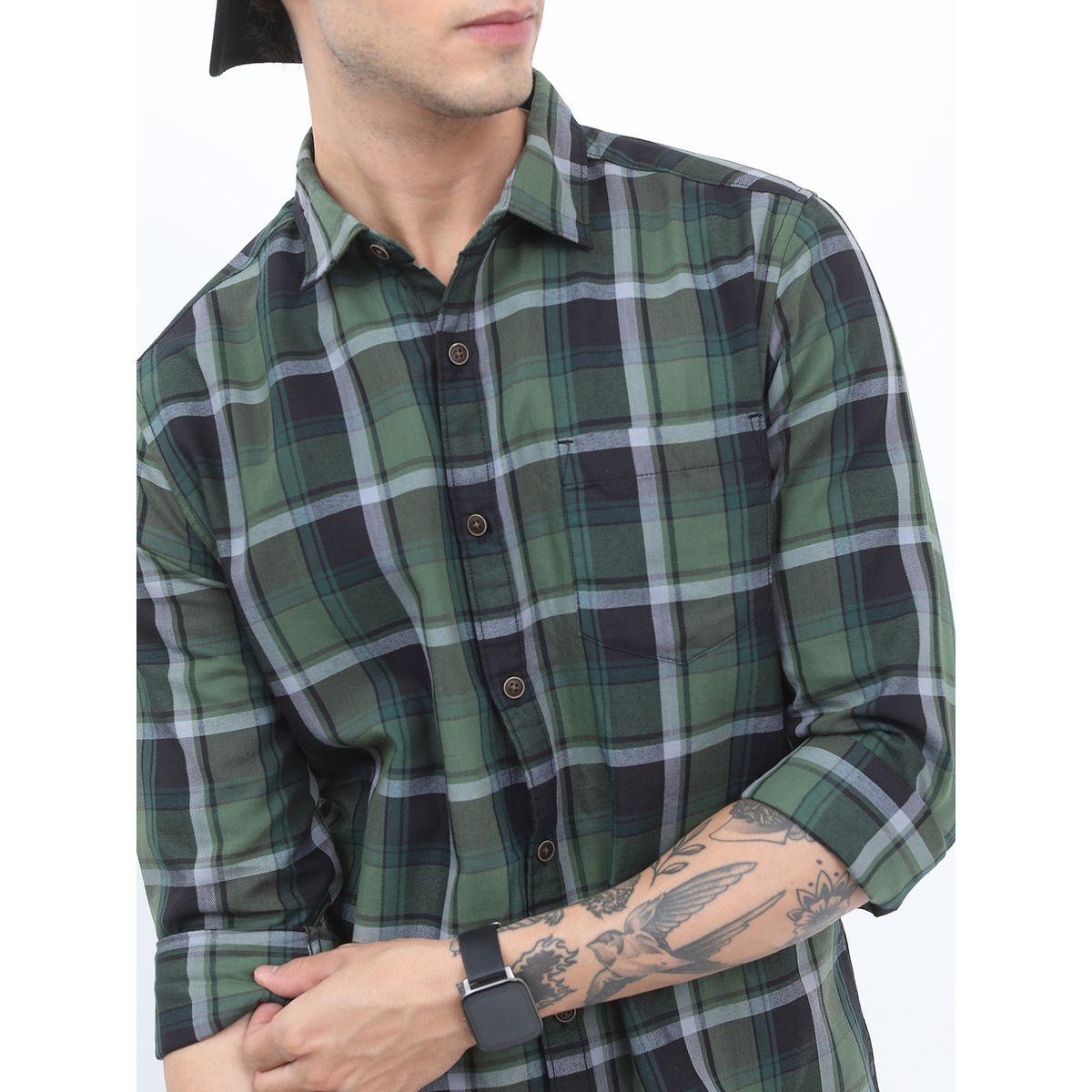 قميص كاروهات بقصة سليم فت هايلاندر × ستايلي-men-clothing-shirts-image-5