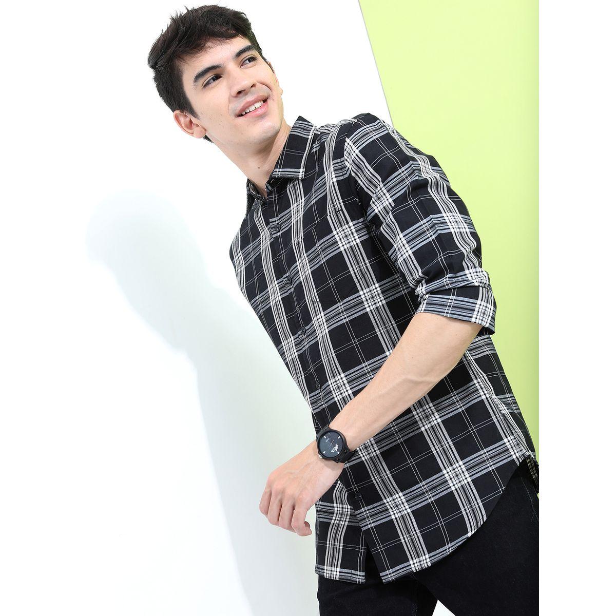 قميص كاروهات بقصة سليم فت هايلاندر × ستايلي-men-clothing-shirts-image-1
