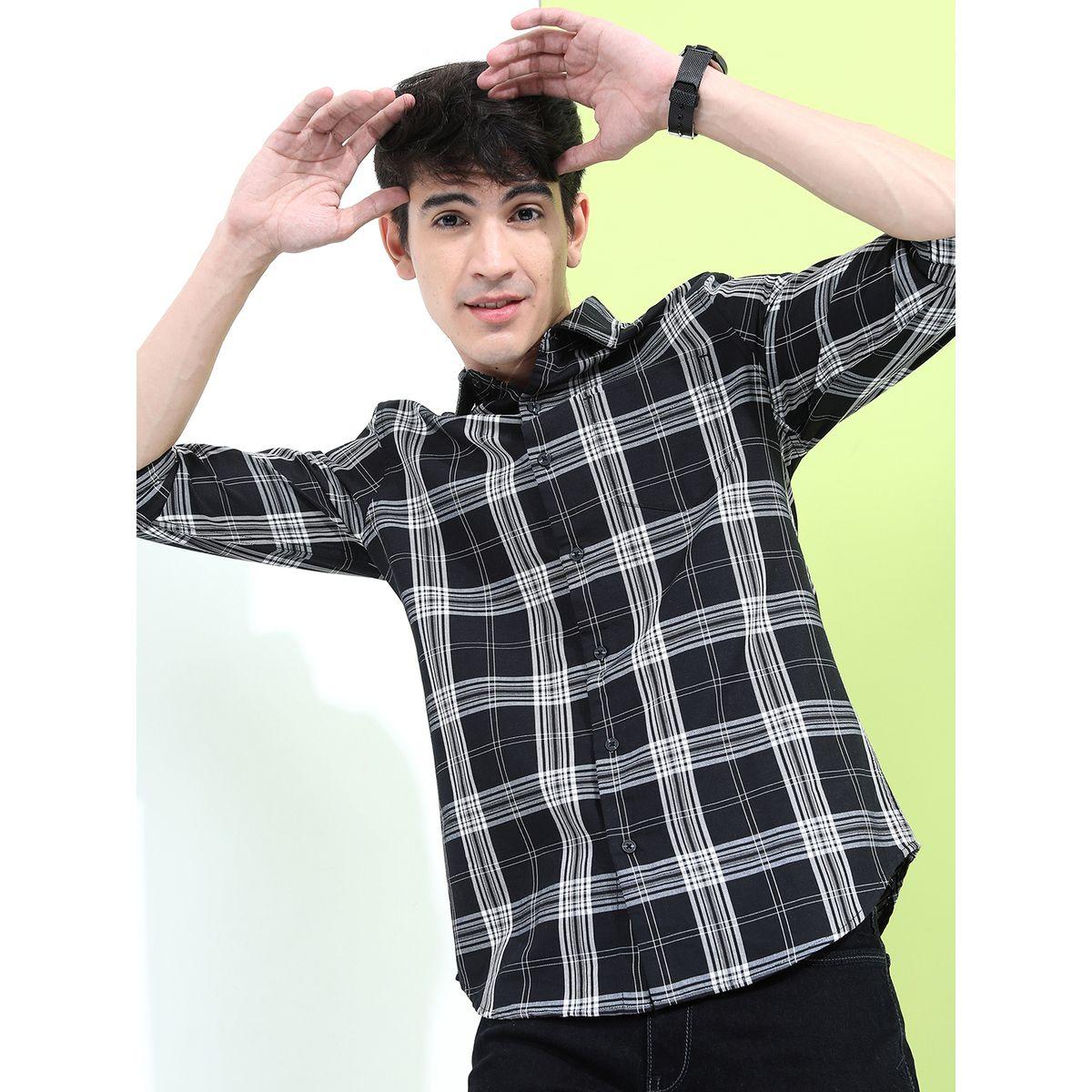 Highlander X Styli Checked Slim Fit Casual Shirt-men-clothing-shirts-image-4