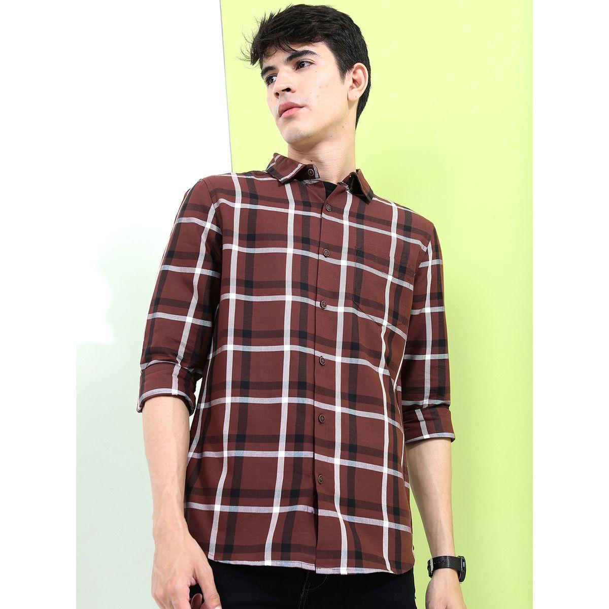 Highlander X Styli Checked Slim Fit Casual Shirt-men-clothing-shirts-image-1