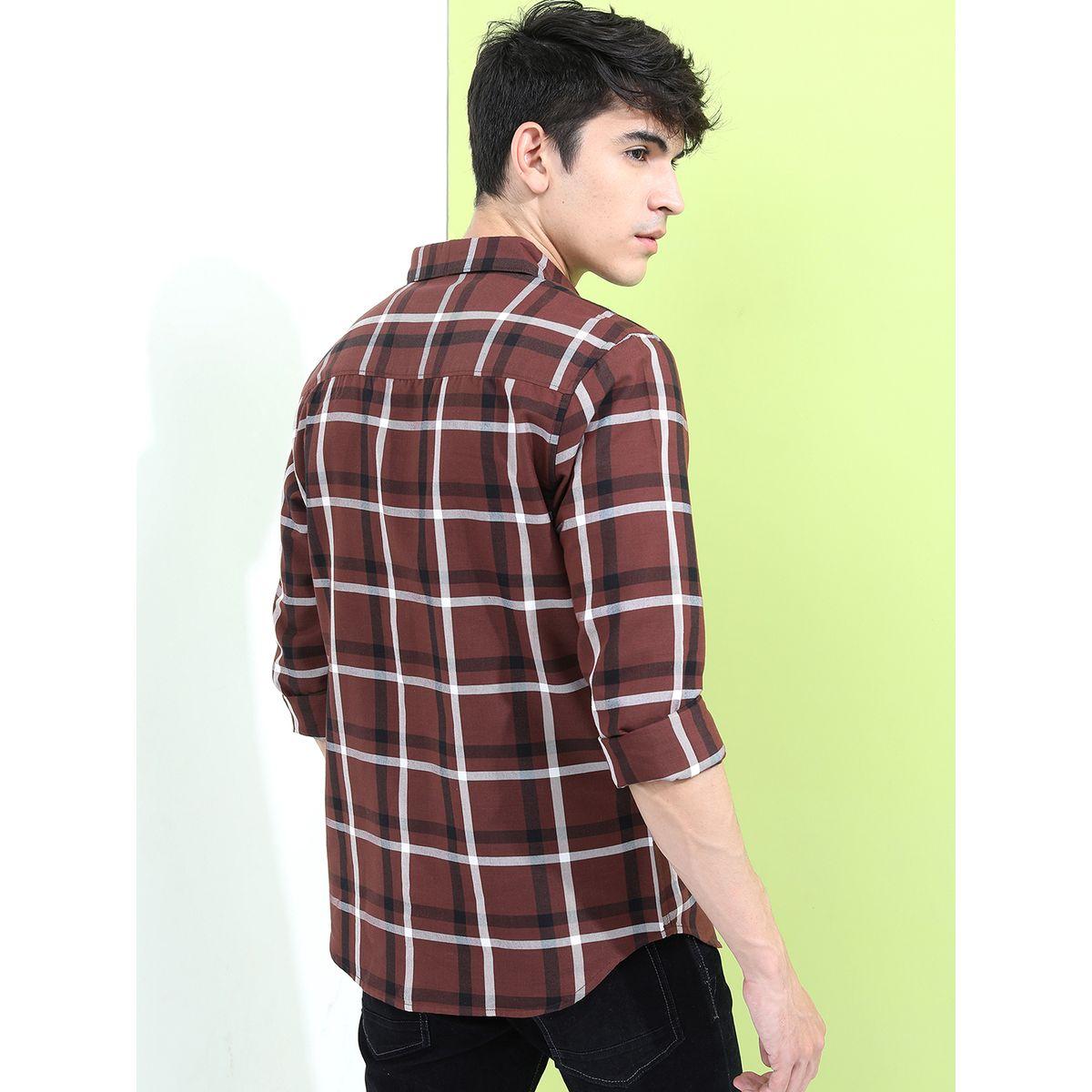 Highlander X Styli Checked Slim Fit Casual Shirt-men-clothing-shirts-image-3