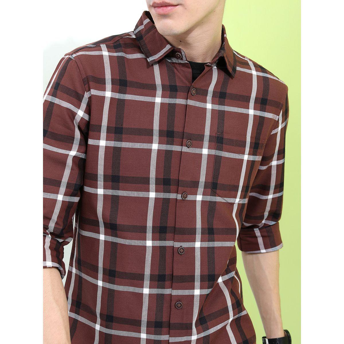 Highlander X Styli Checked Slim Fit Casual Shirt-men-clothing-shirts-image-5
