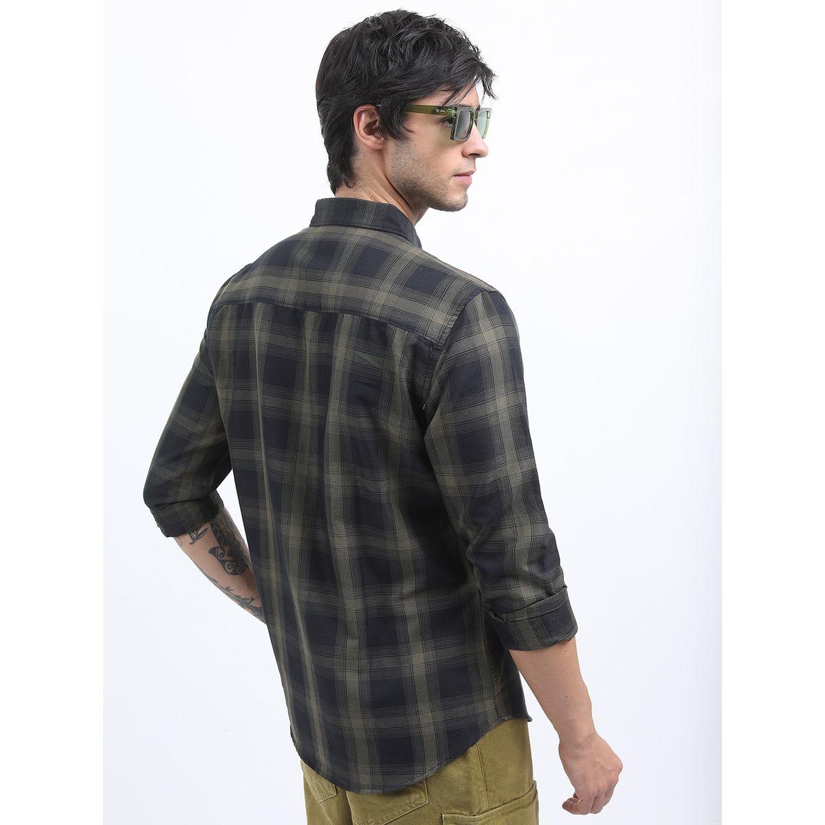 Highlander X Styli Checked Slim Fit Casual Cotton Shirt-men-clothing-shirts-image-3