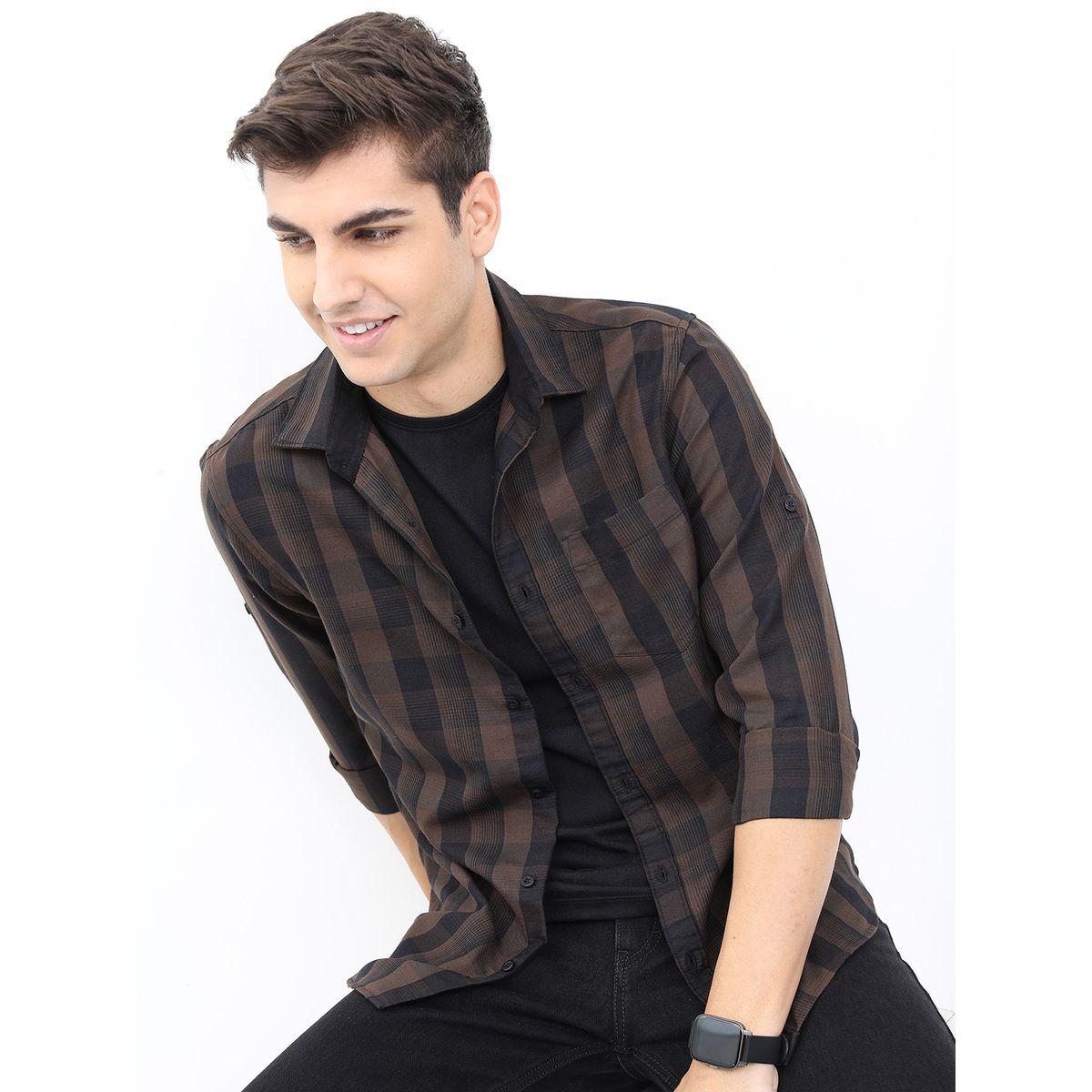 قميص بقصة سليم فت هايلاندر × ستايلي-men-clothing-shirts-image-1