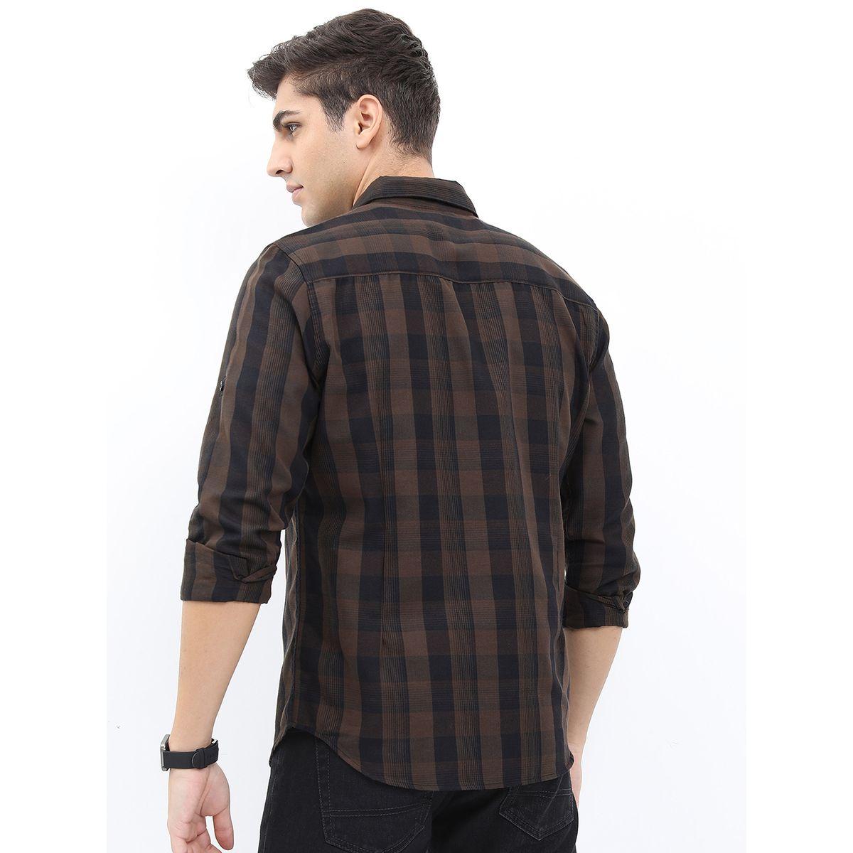 Highlander X Styli Checked Slim Fit Casual Shirt-men-clothing-shirts-image-3