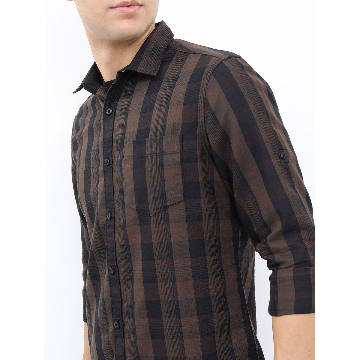 Highlander X Styli Checked Slim Fit Casual Shirt-men-clothing-shirts-image-5