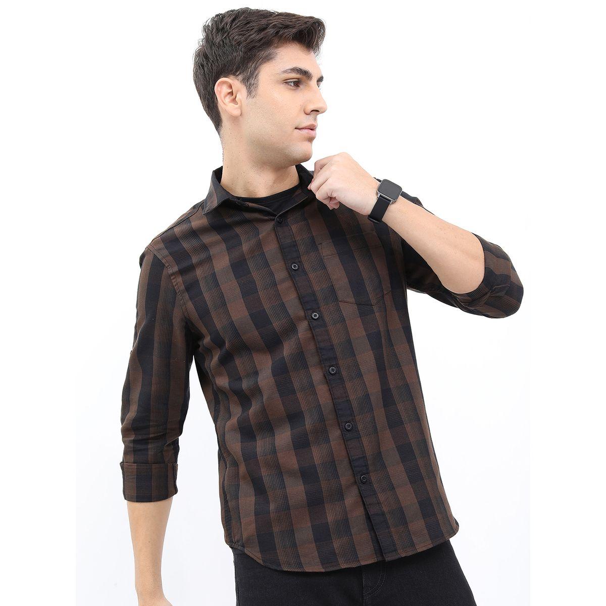 Highlander X Styli Checked Slim Fit Casual Shirt-men-clothing-shirts-image-6