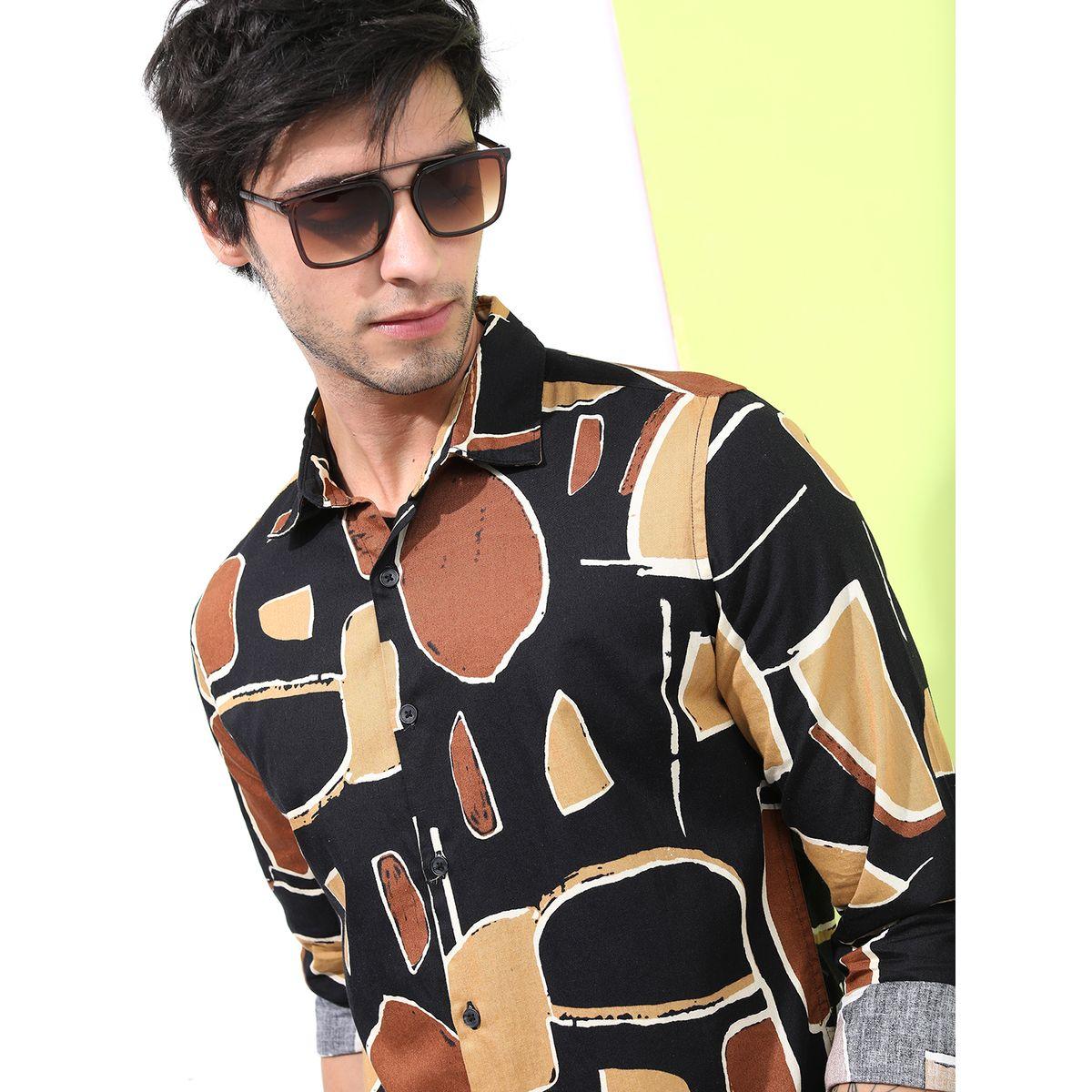 Highlander X Styli Abstract Print Slim Fit Shirt-men-clothing-shirts-image-1