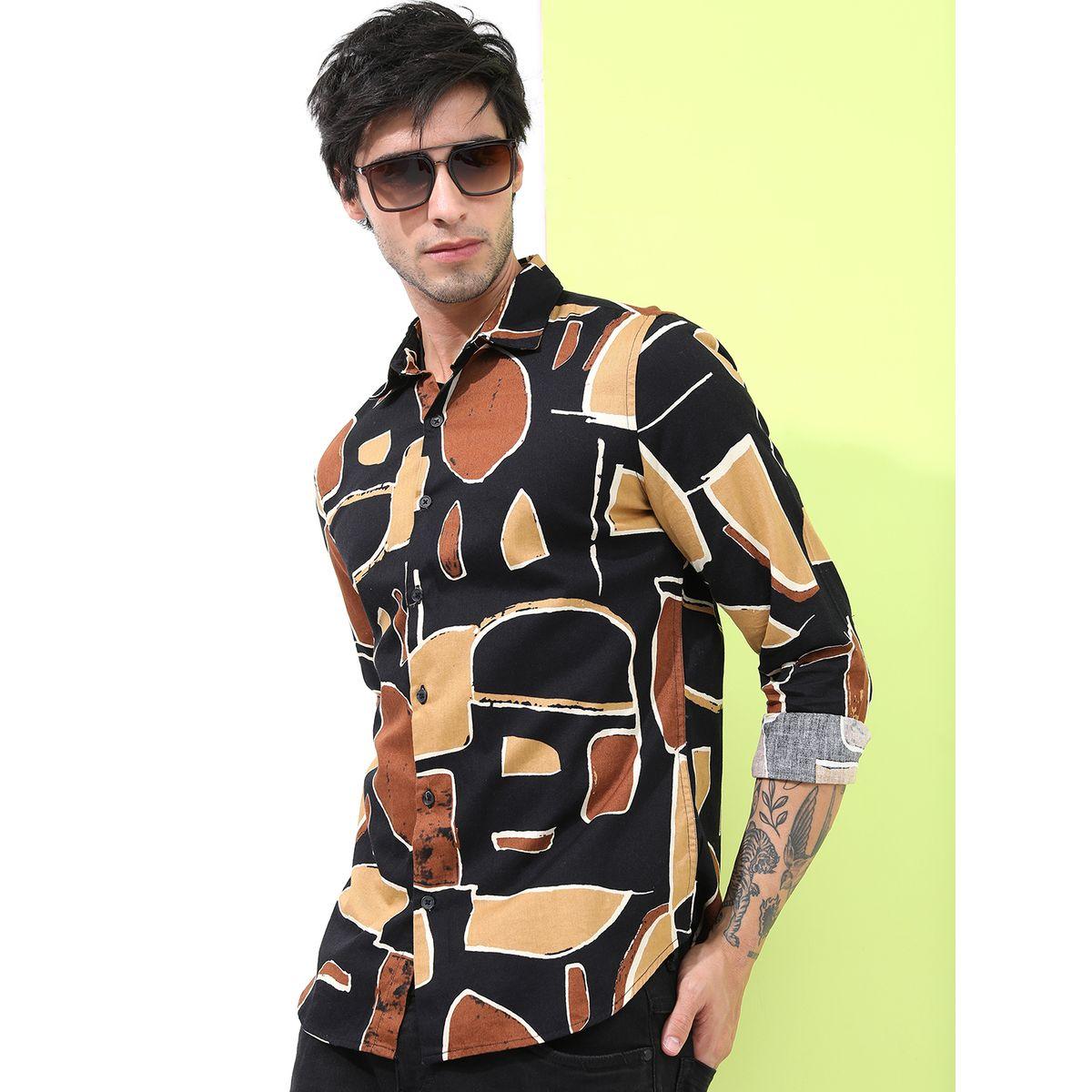 Highlander X Styli Abstract Print Slim Fit Shirt-men-clothing-shirts-image-4