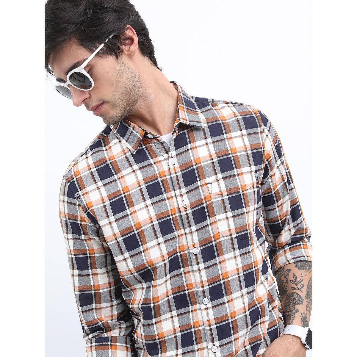 Highlander X Styli Checked Slim Fit Casual Shirt-men-clothing-shirts-image-1