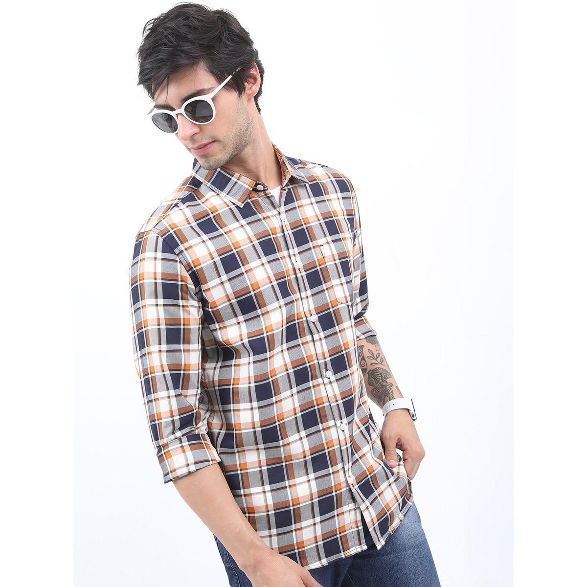 Highlander X Styli Checked Slim Fit Casual Shirt-men-clothing-shirts-image-6