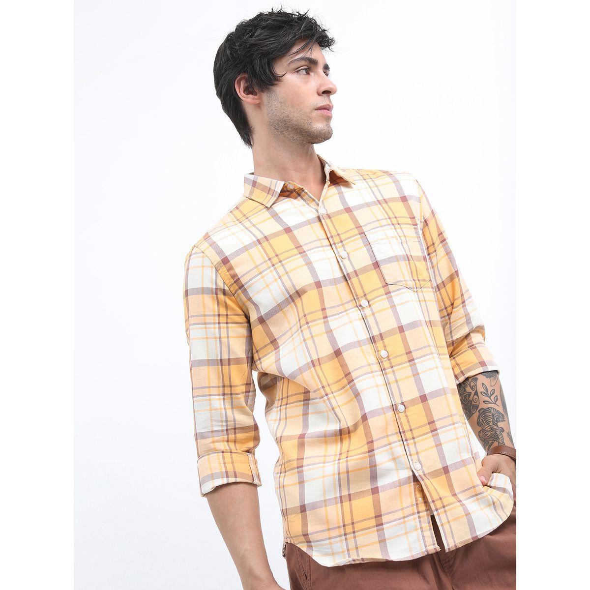 Highlander X Styli Checked Slim Fit Casual Cotton Shirt-men-clothing-shirts-image-6
