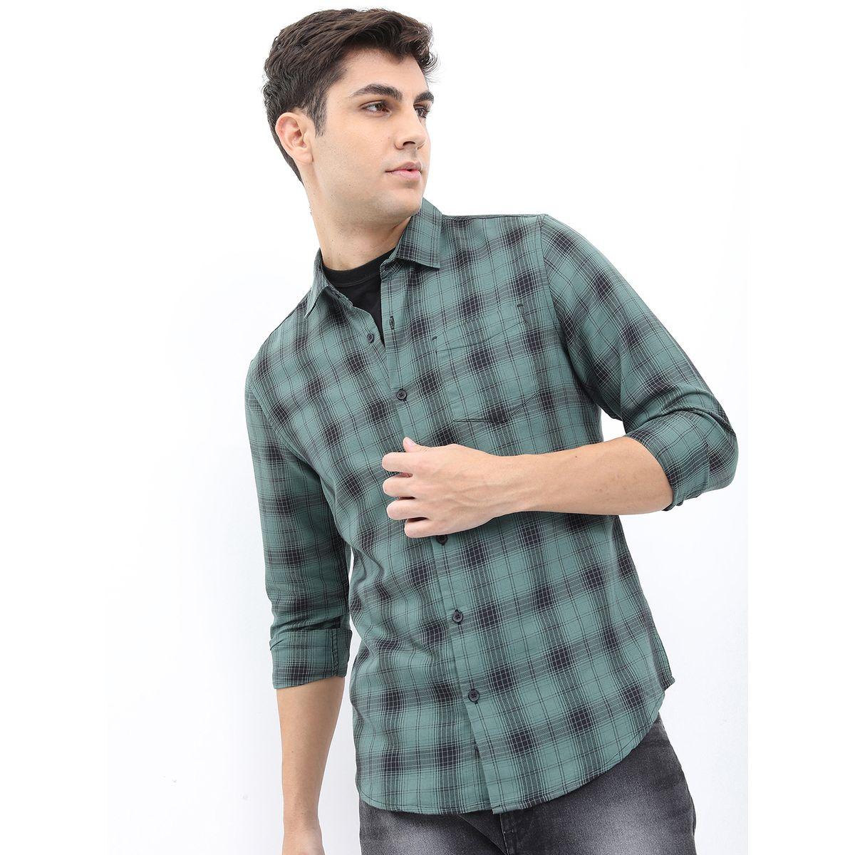 Highlander X Styli Checked Slim Fit Casual Shirt-men-clothing-shirts-image-1