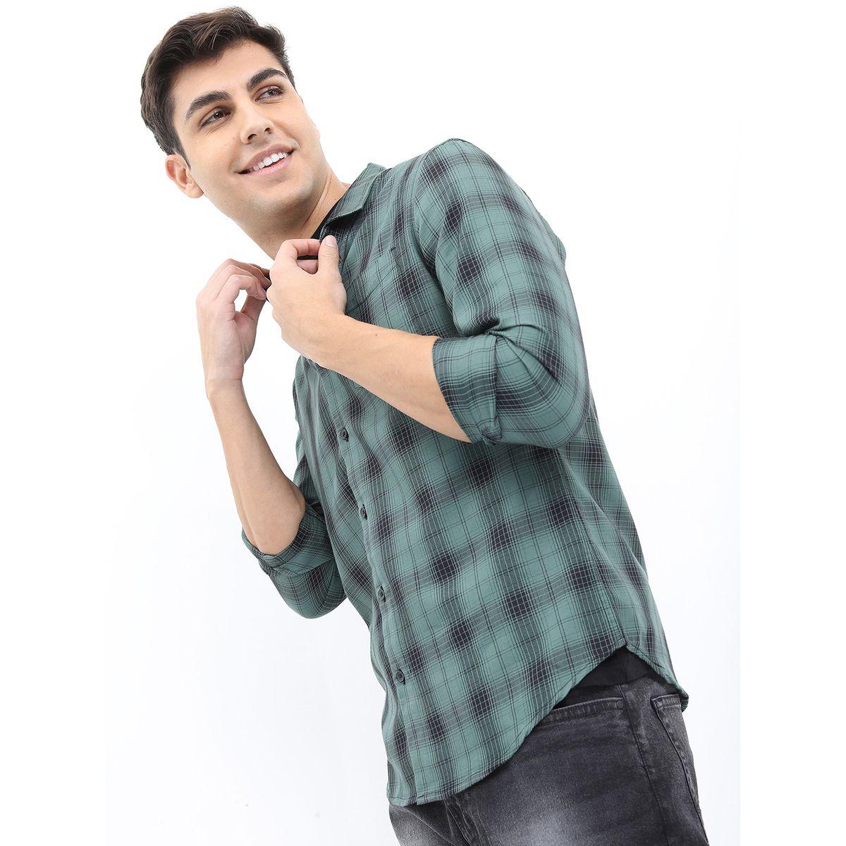 قميص بقصة سليم فت هايلاندر × ستايلي-men-clothing-shirts-image-4