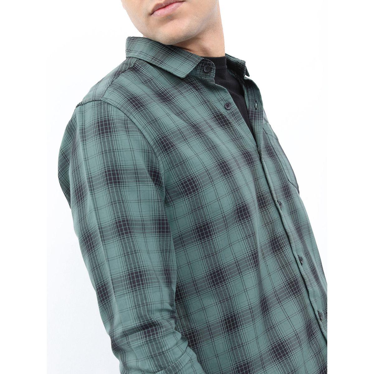 Highlander X Styli Checked Slim Fit Casual Shirt-men-clothing-shirts-image-5
