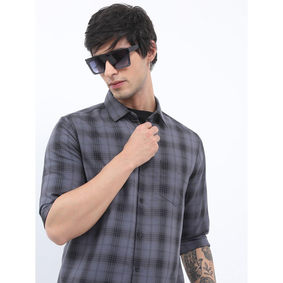 Highlander X Styli Checked Casual Slim Fit Shirt-men-clothing-shirts-image-1