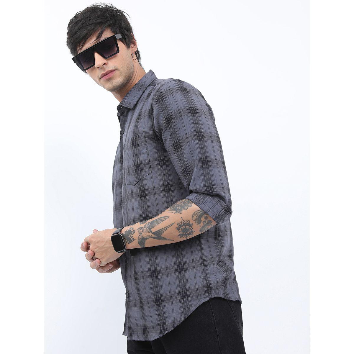 Highlander X Styli Checked Casual Slim Fit Shirt-men-clothing-shirts-image-4