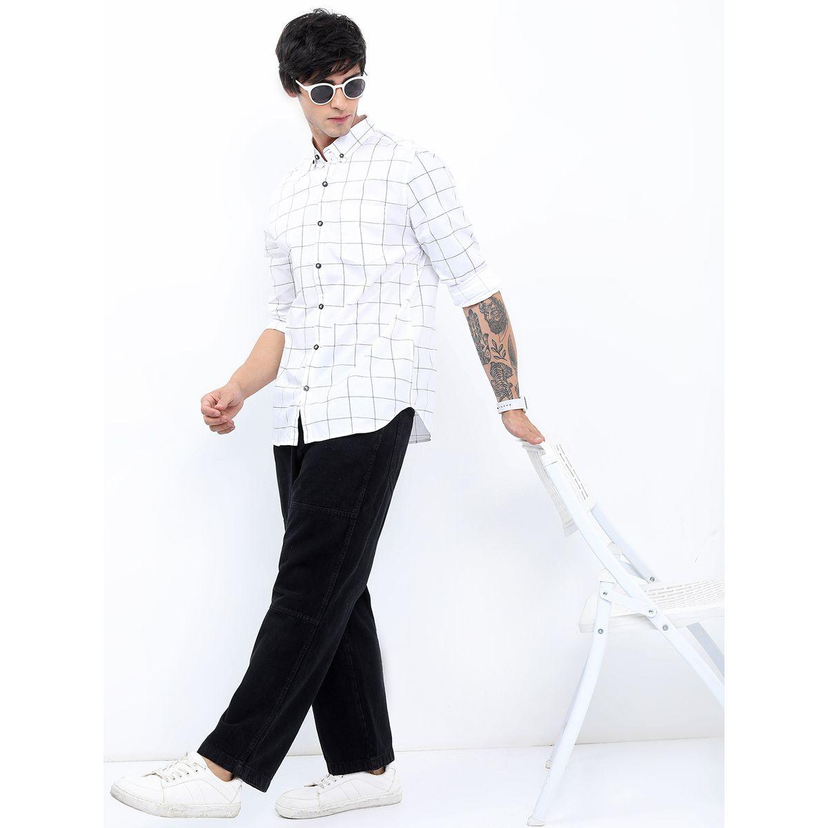 Highlander X Styli Checked Slim Fit Casual Cotton Shirt-men-clothing-shirts-image-2