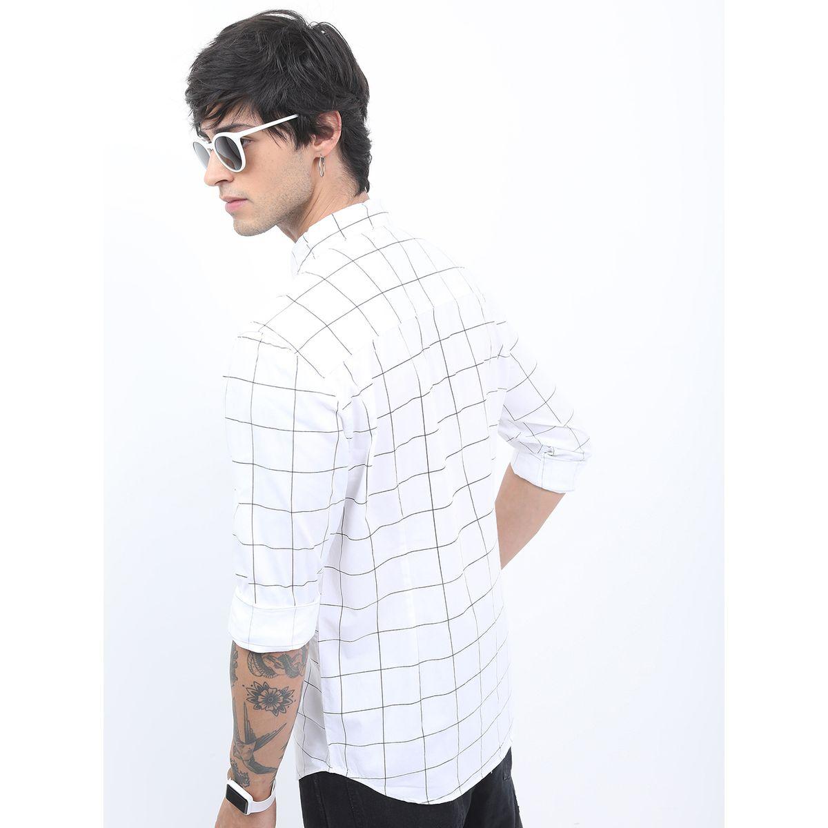 Highlander X Styli Checked Slim Fit Casual Cotton Shirt-men-clothing-shirts-image-3