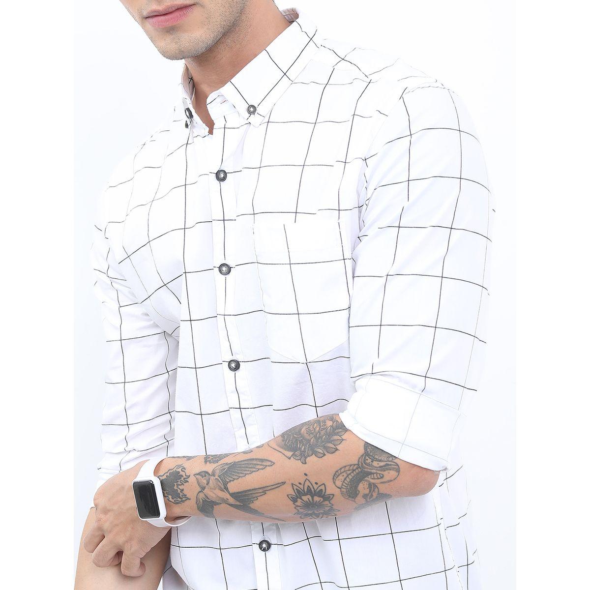 Highlander X Styli Checked Slim Fit Casual Cotton Shirt-men-clothing-shirts-image-5