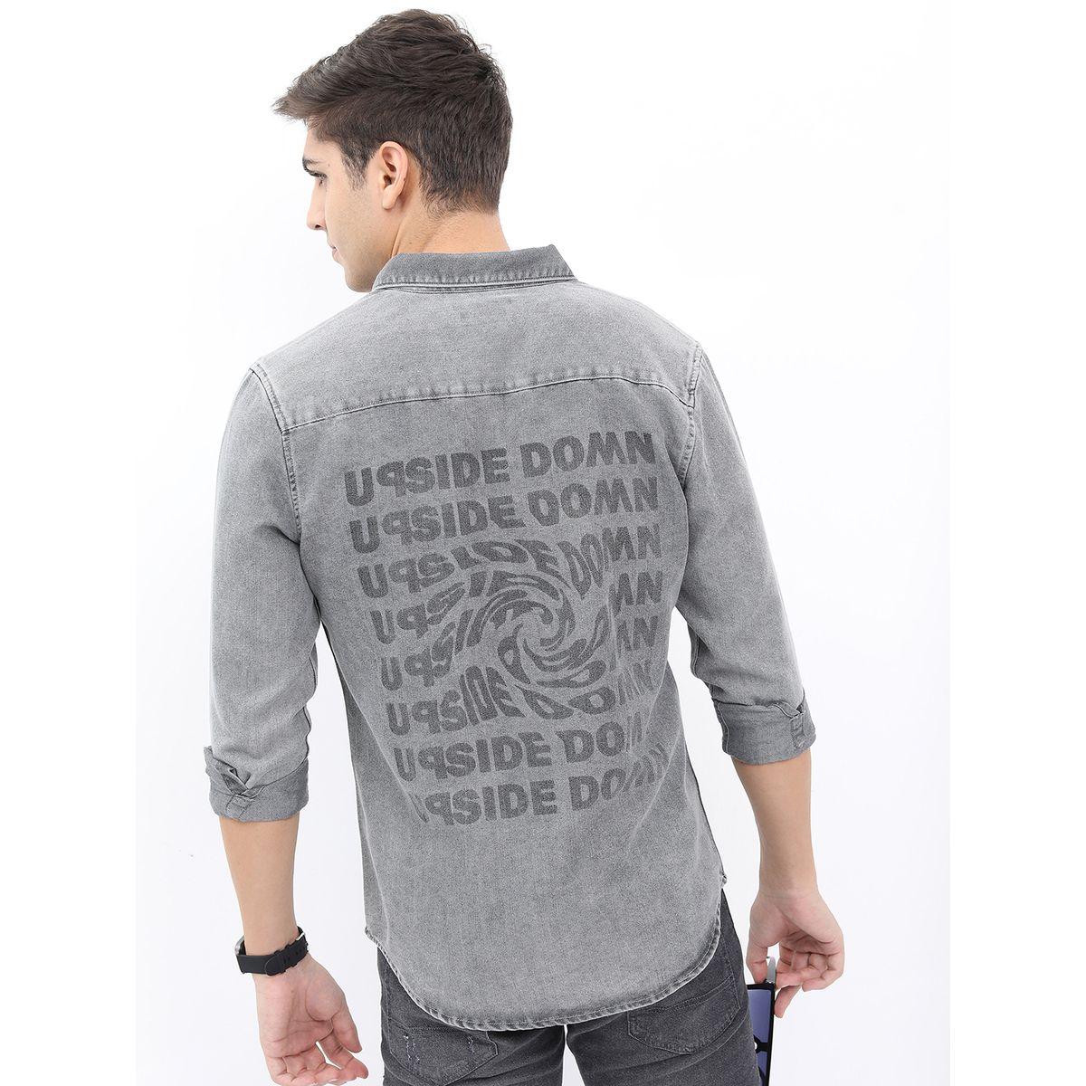 Highlander X Styli Front and Back Print Slim Fit Casual Shirt-men-clothing-shirts-image-1