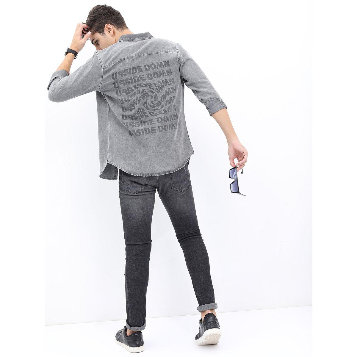Highlander X Styli Front and Back Print Slim Fit Casual Shirt-men-clothing-shirts-image-2