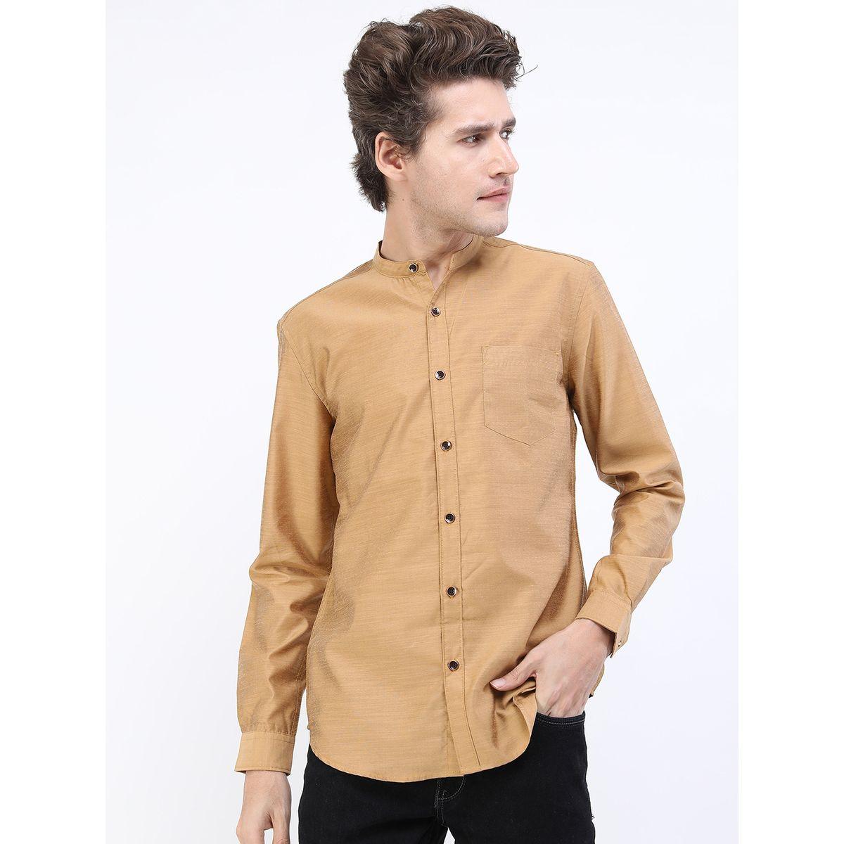 Ketch X Styli Mandarin Collar Slim Fit Casual Shirt-men-clothing-shirts-image-1