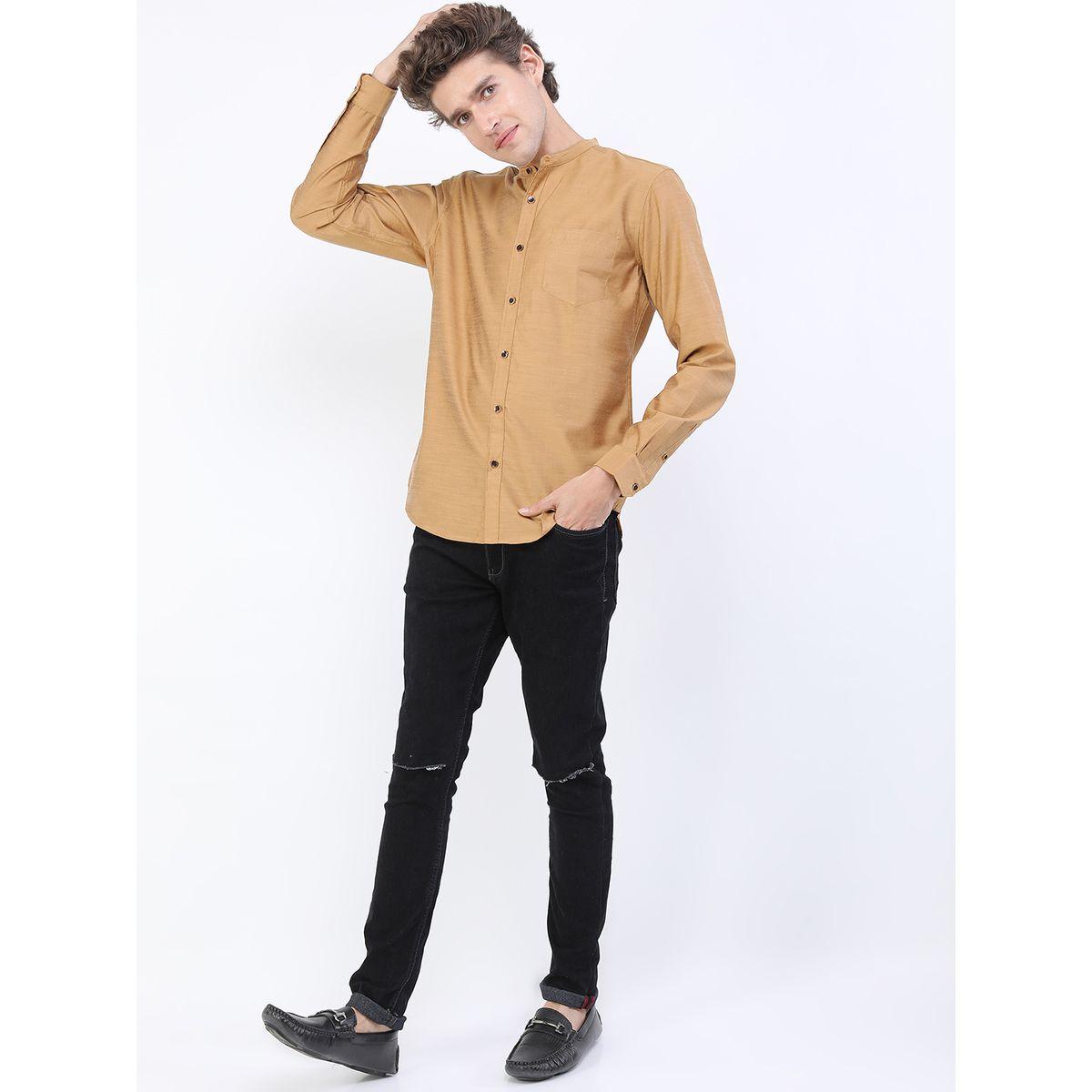 Ketch X Styli Mandarin Collar Slim Fit Casual Shirt-men-clothing-shirts-image-2