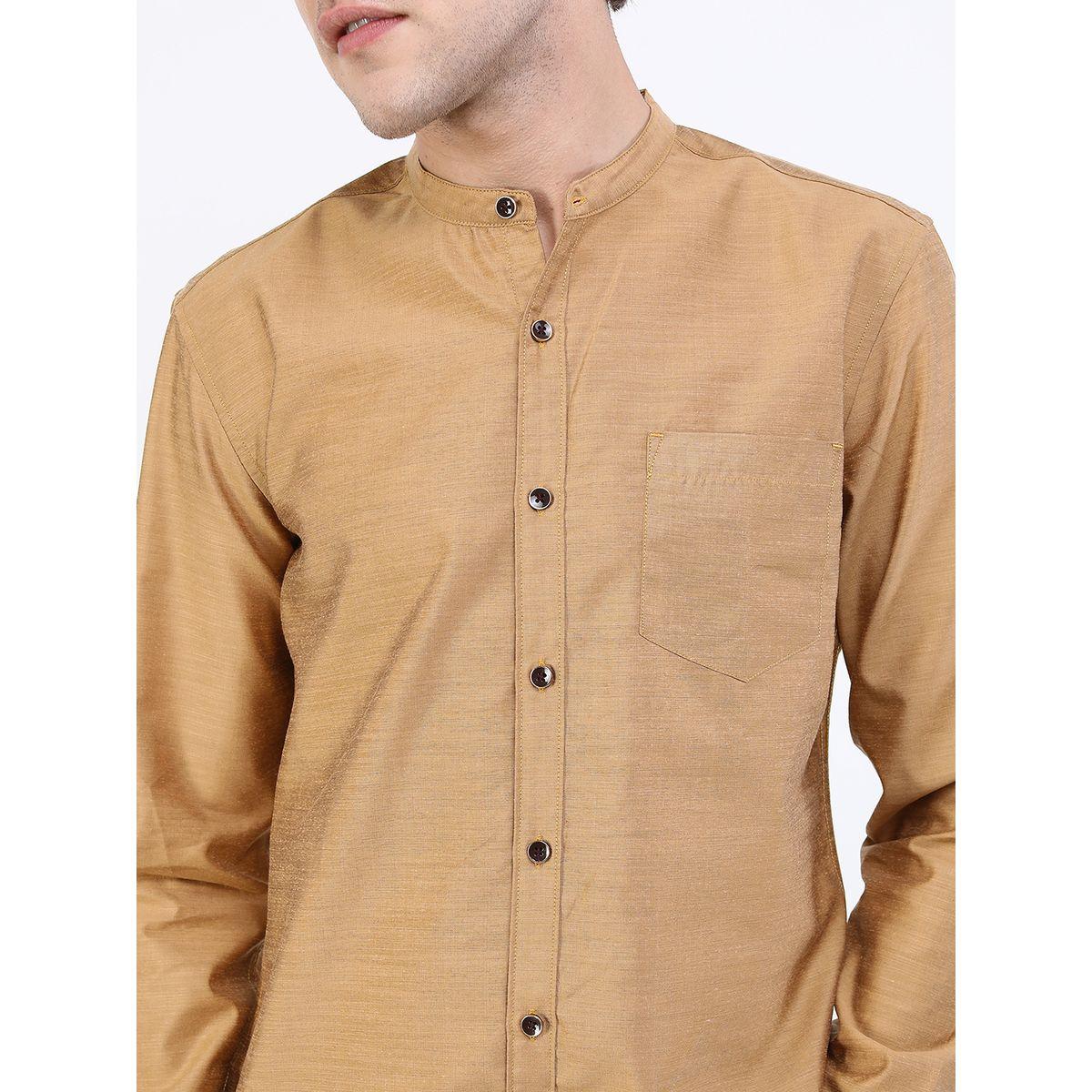 Ketch X Styli Mandarin Collar Slim Fit Casual Shirt-men-clothing-shirts-image-4