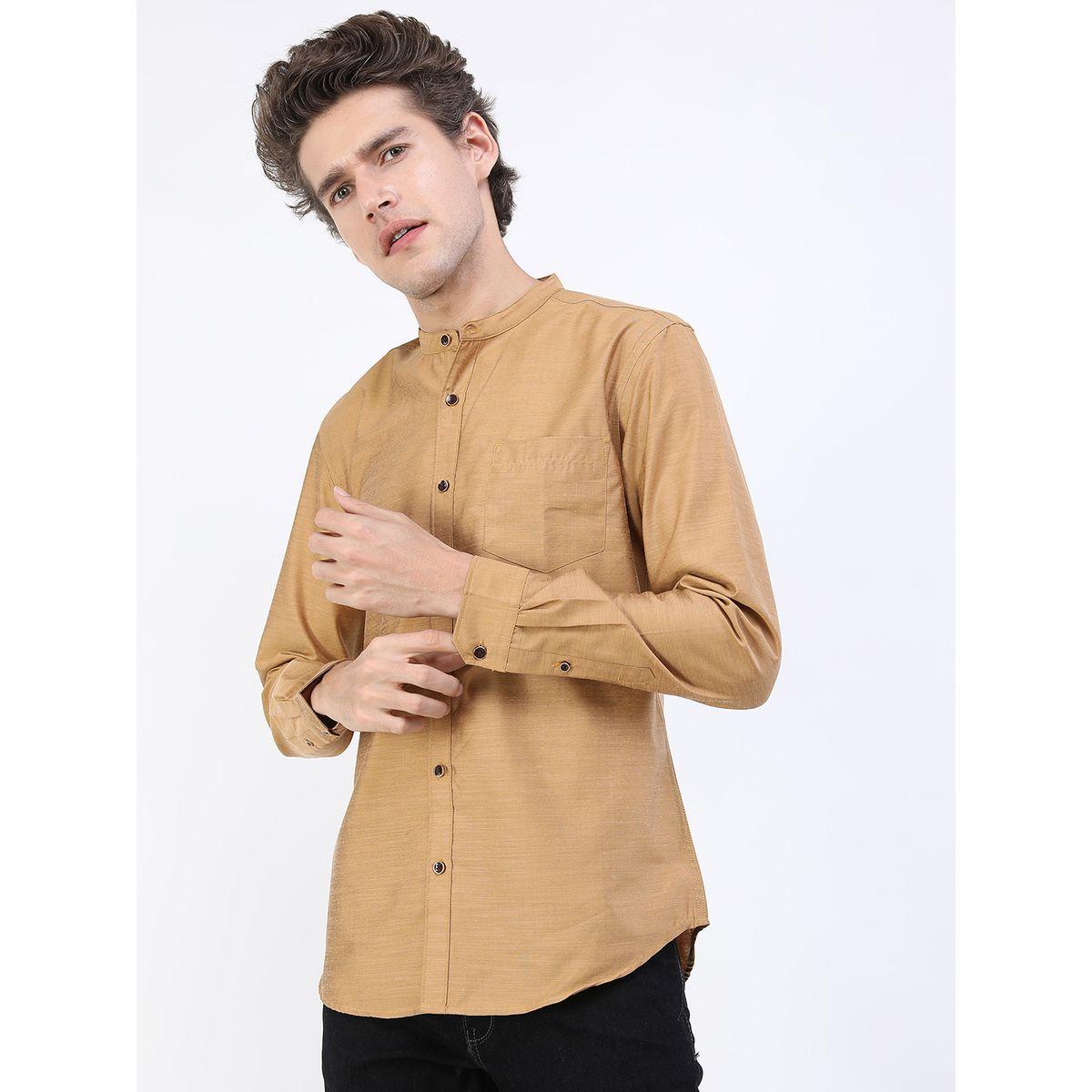Ketch X Styli Mandarin Collar Slim Fit Casual Shirt-men-clothing-shirts-image-5