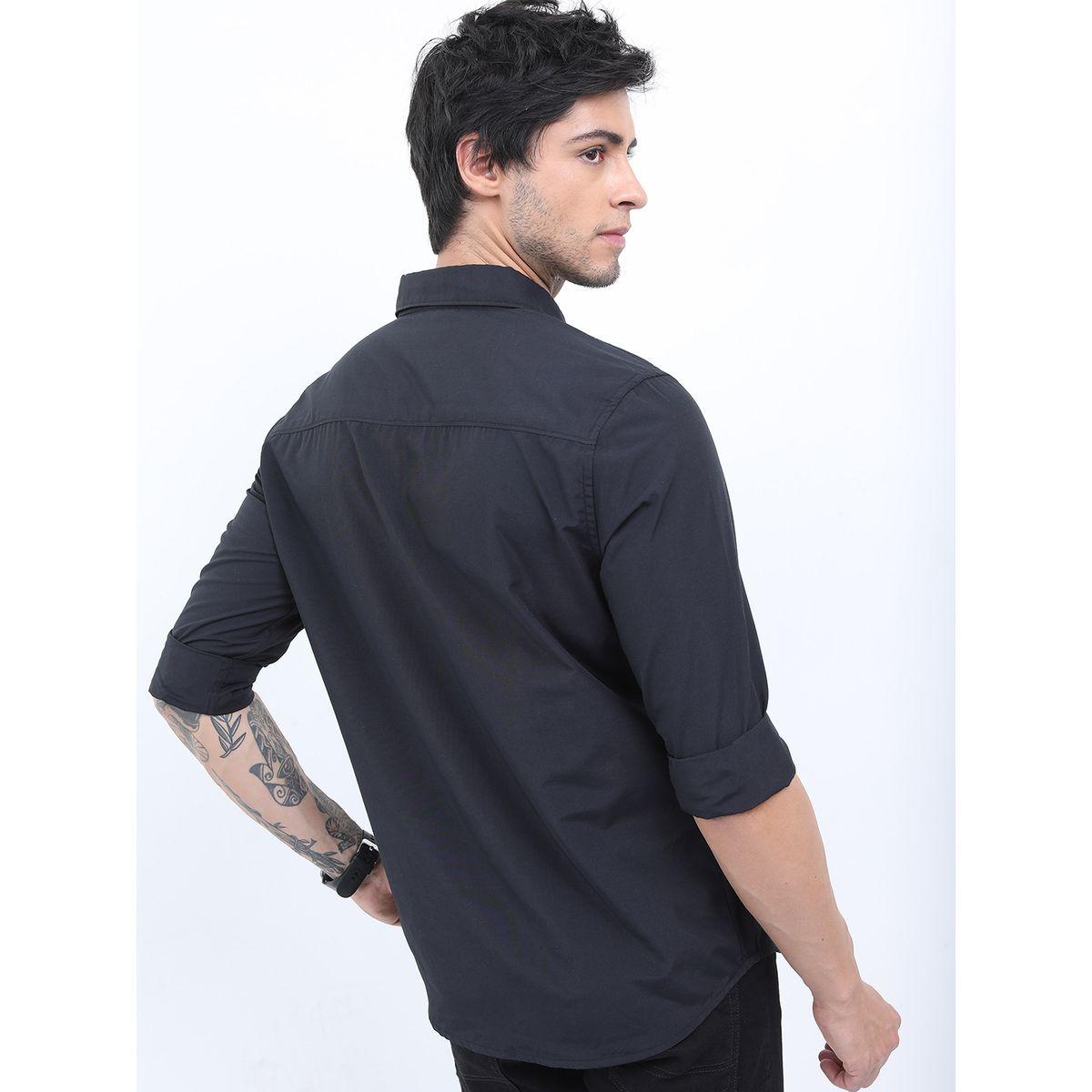 Ketch X Styli Solid Slim Fit Casual Shirt-men-clothing-shirts-image-3