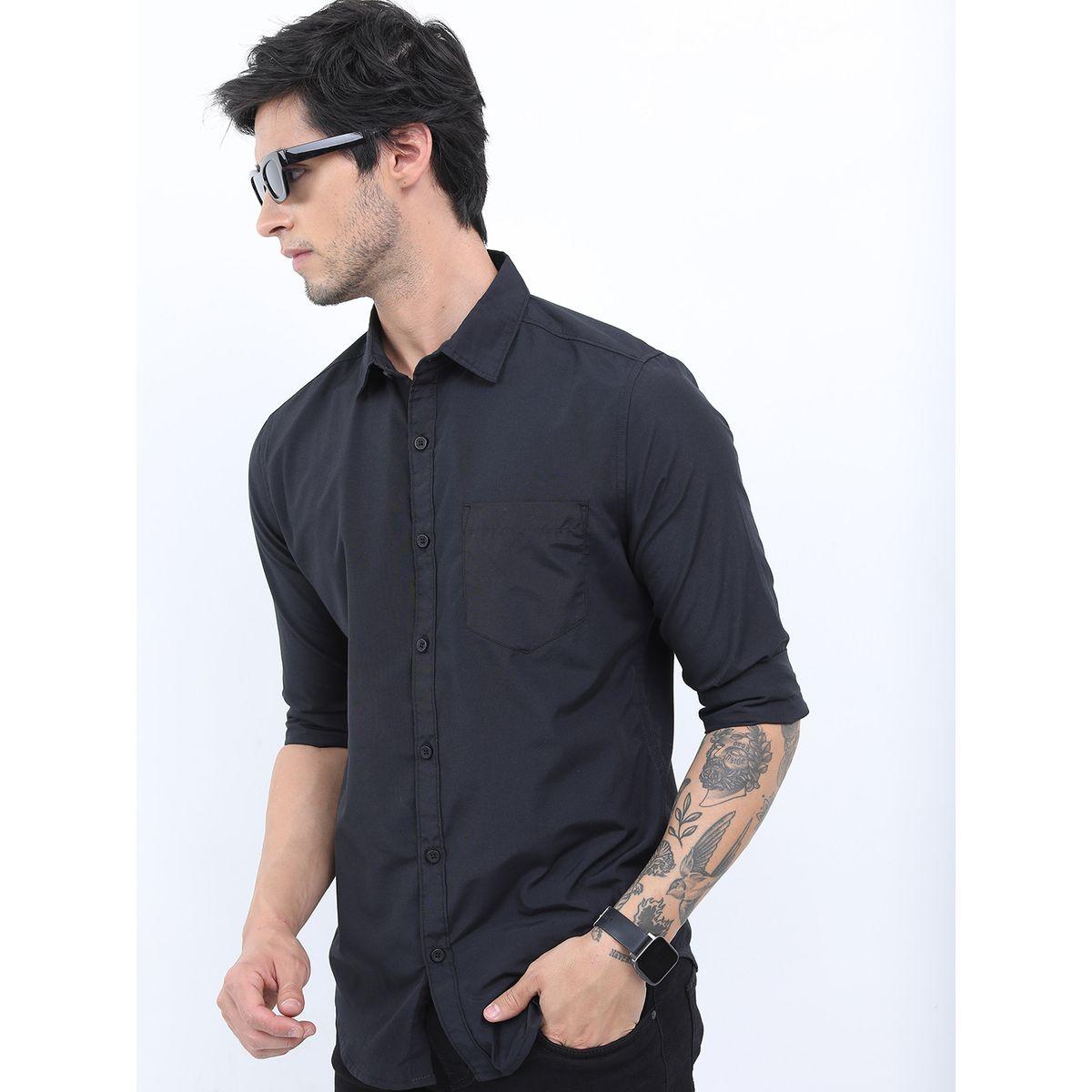Ketch X Styli Solid Slim Fit Casual Shirt-men-clothing-shirts-image-4