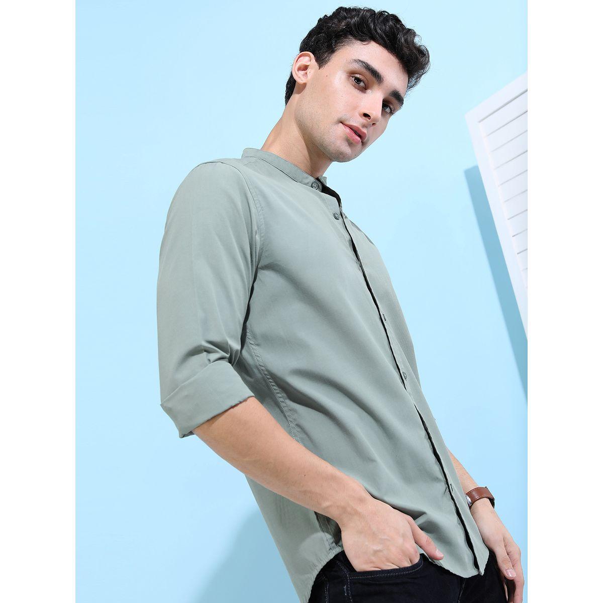 Ketch X Styli Mandarin Collar Slim Fit Casual Shirt-men-clothing-shirts-image-6