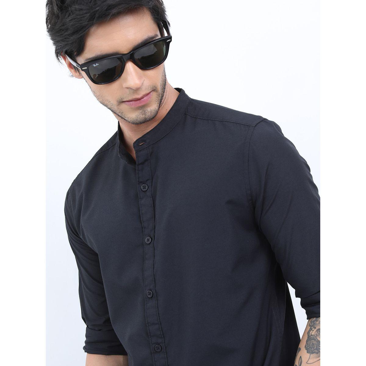 Ketch X Styli Mandarin Collar Slim Fit Cotton Casual Shirt-men-clothing-shirts-image-1