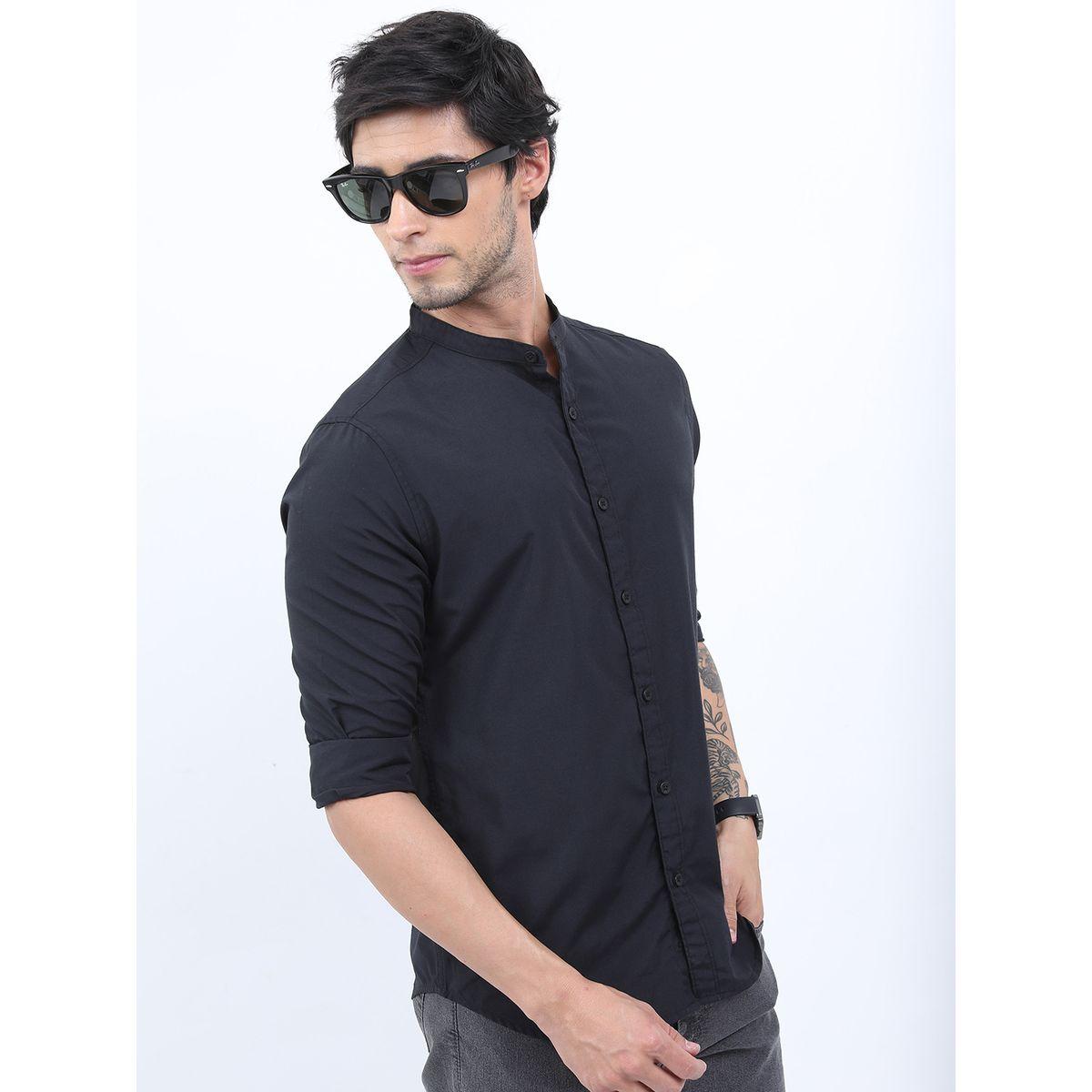 Ketch X Styli Mandarin Collar Slim Fit Cotton Casual Shirt-men-clothing-shirts-image-6