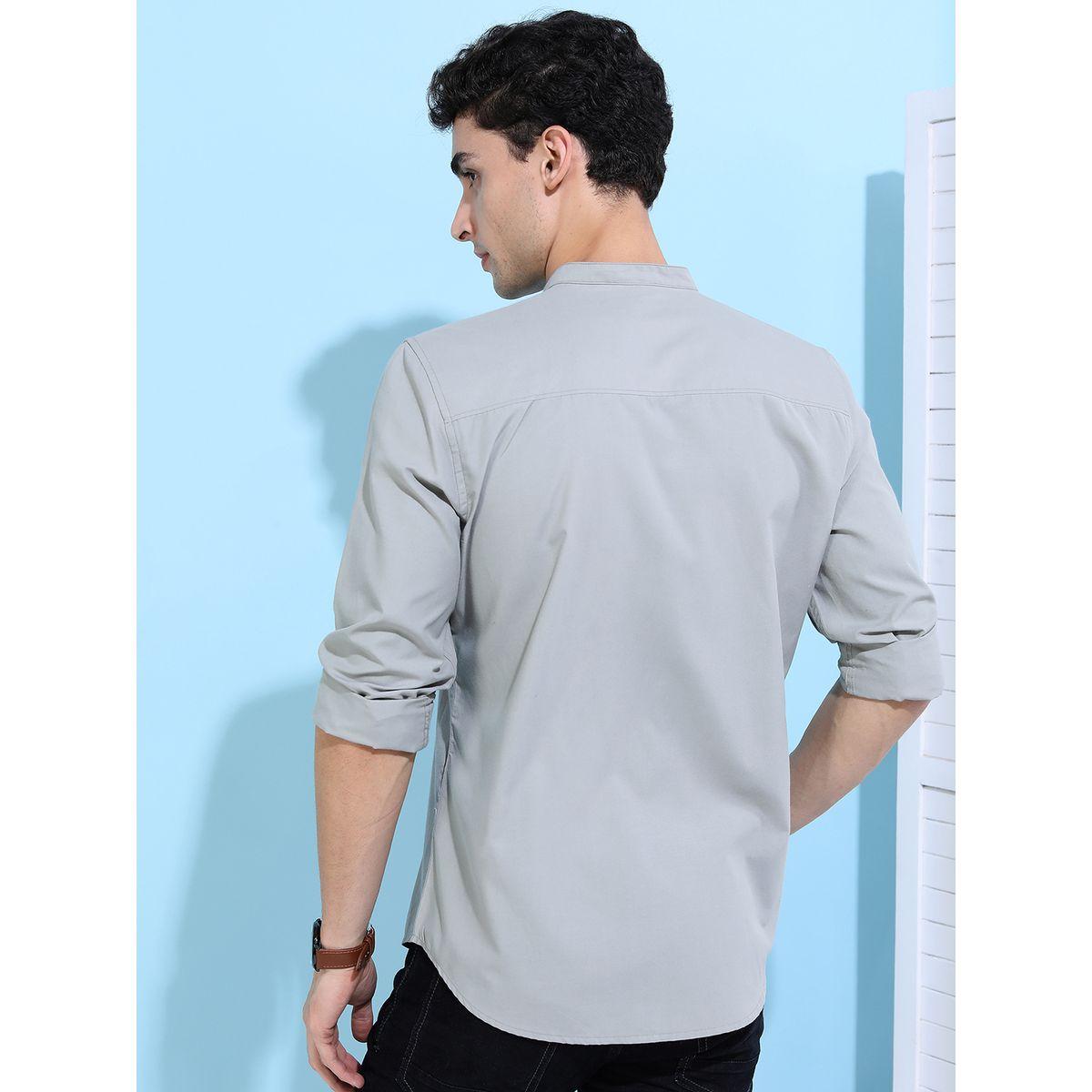Ketch X Styli Mandarin Collar Slim Fit Casual Shirt-men-clothing-shirts-image-3