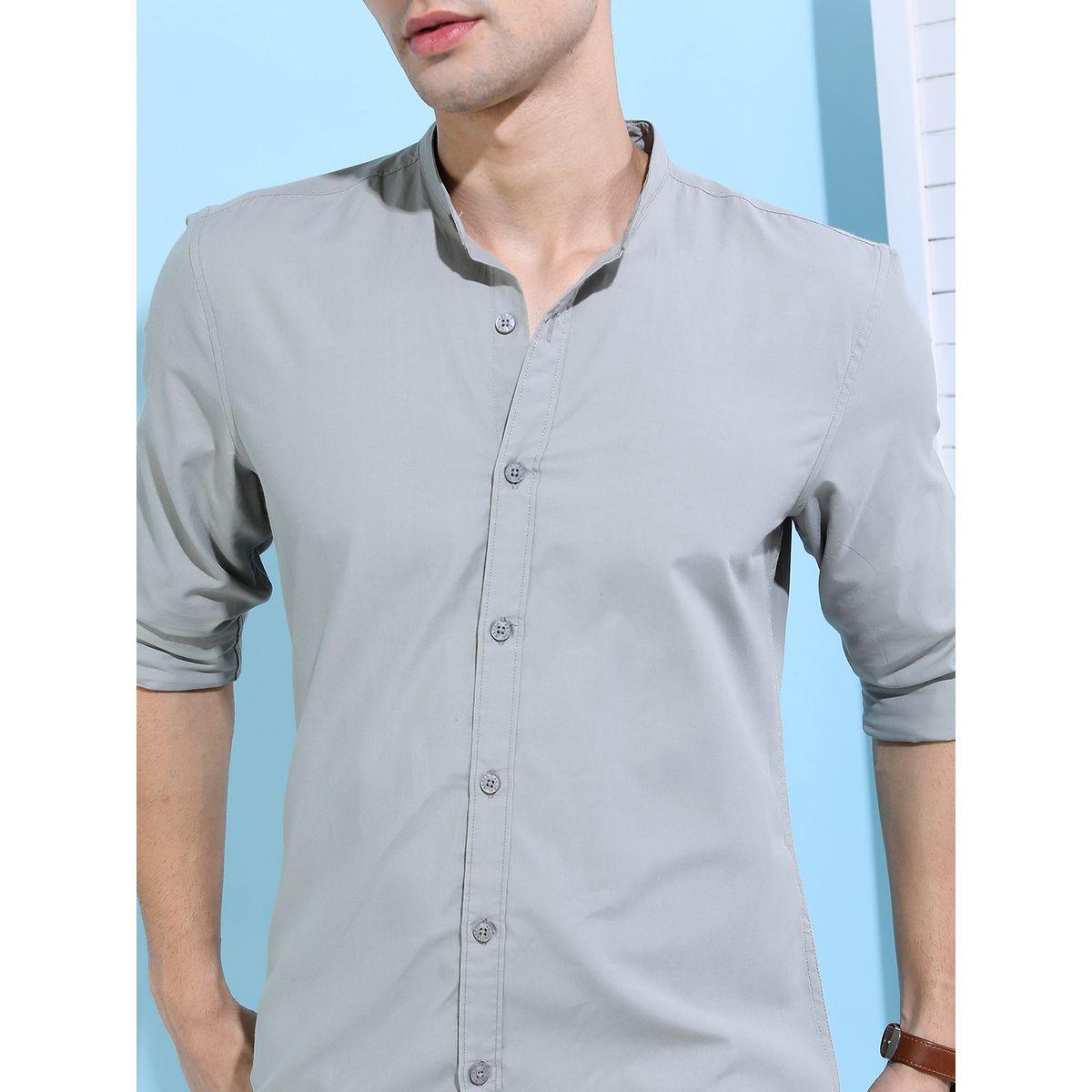 Ketch X Styli Mandarin Collar Slim Fit Casual Shirt-men-clothing-shirts-image-4
