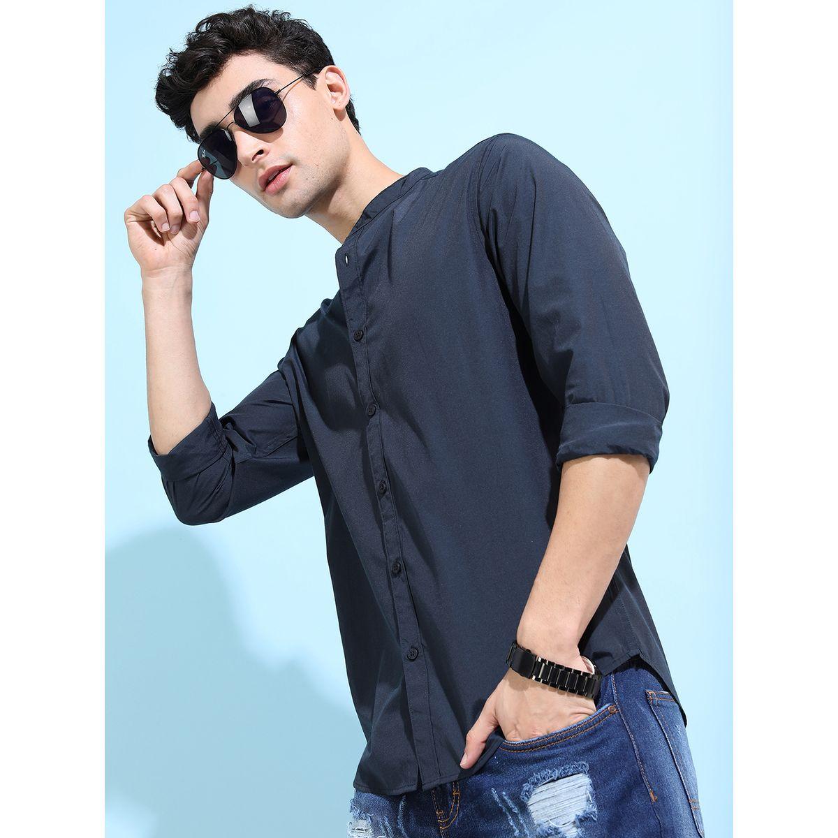 Ketch X Styli Mandarin Collar Slim Fit Casual Shirt-men-clothing-shirts-image-5