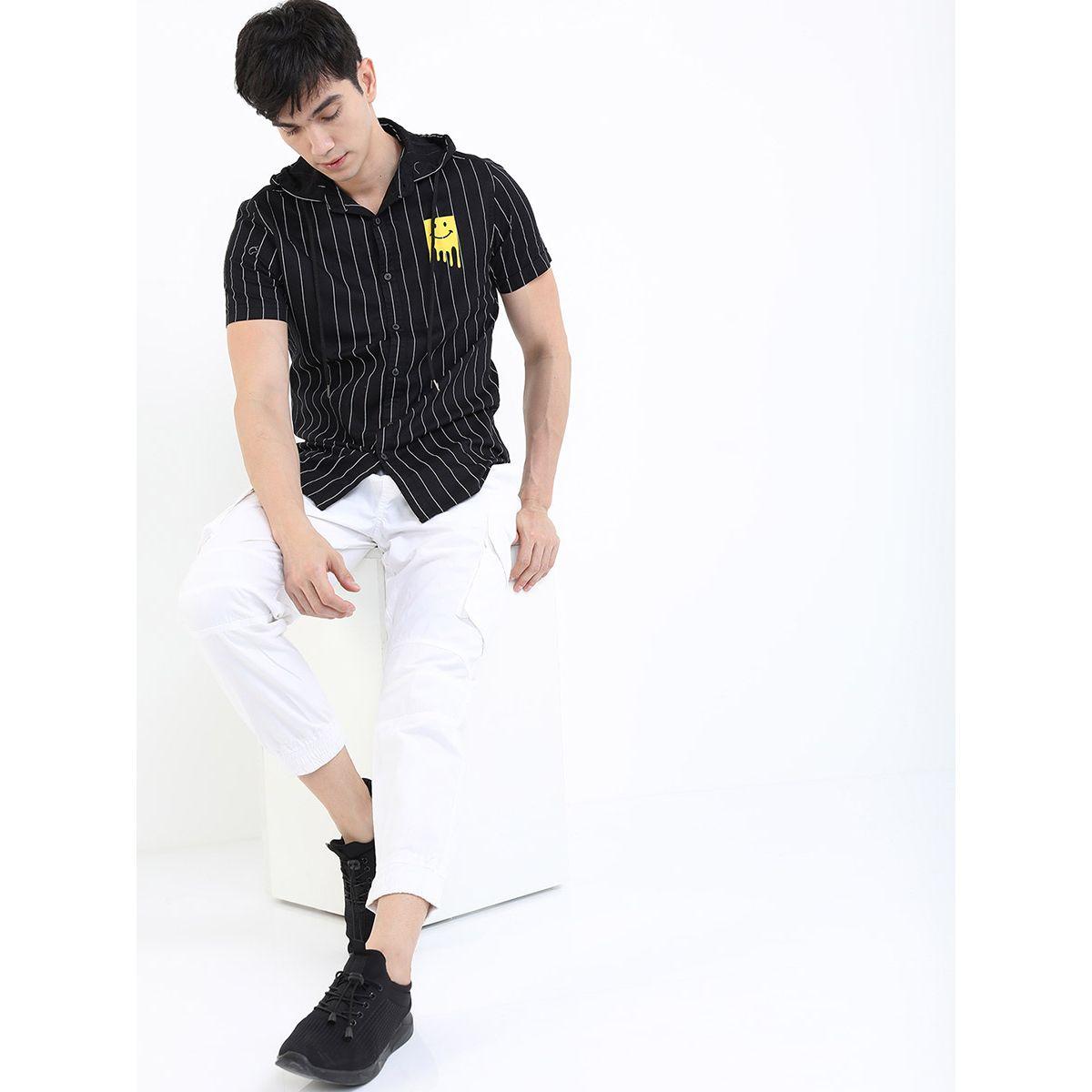 Ketch X Styli Striped Slim Fit Hooded Casual Shirt-men-clothing-shirts-image-2