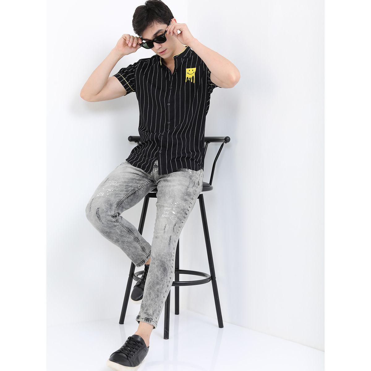 قميص بقصة سليم فت وياقة بهودي كيتش × ستايلي-men-clothing-shirts-image-2