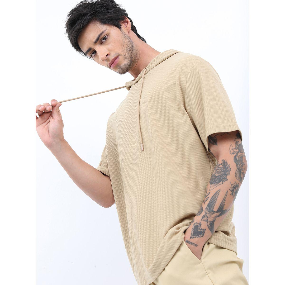 تيشيرت سادة بياقة هودي هايلاندر × ستايلي-men-clothing-tshirtsandpolos-tshirts-image-4