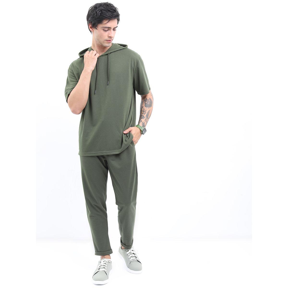 تيشيرت سادة بياقة هودي هايلاندر × ستايلي-men-clothing-tshirtsandpolos-tshirts-image-2