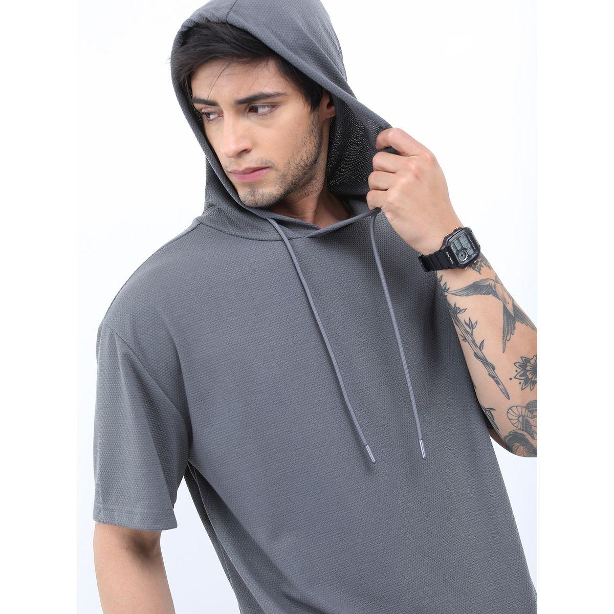 تيشيرت سادة بياقة هودي هايلاندر × ستايلي-men-clothing-tshirtsandpolos-tshirts-image-1